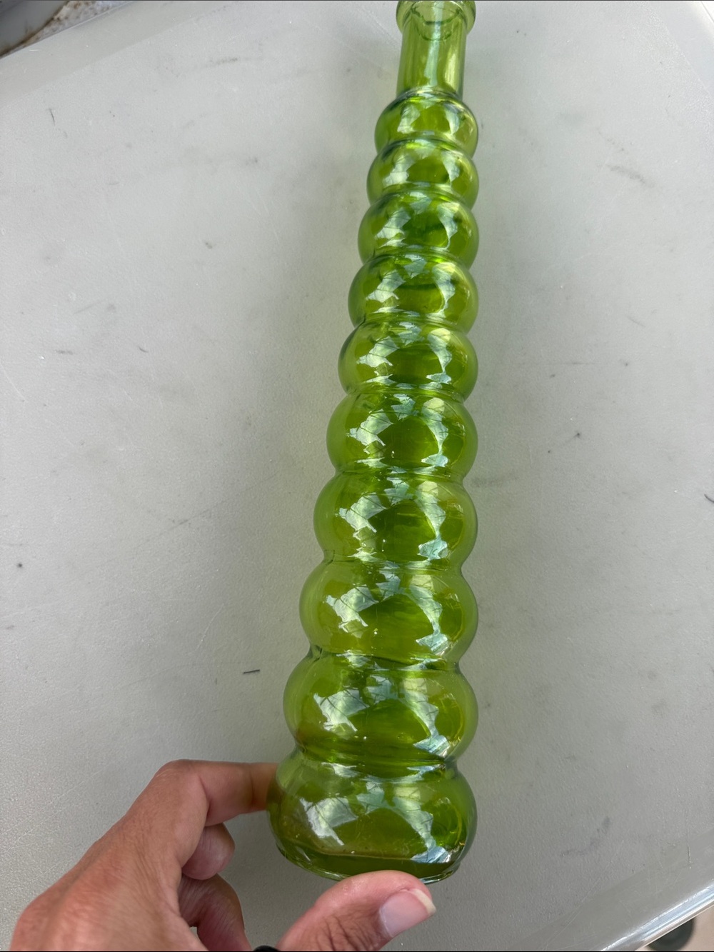 Green Bubble Glass Decorative Vase - Home Accents